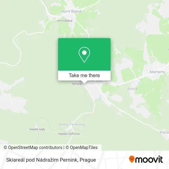Карта Skiareál pod Nádražím Pernink