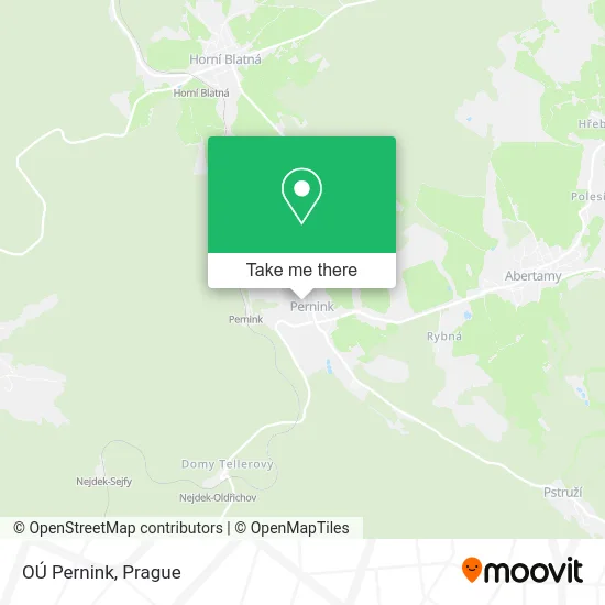 Карта OÚ Pernink