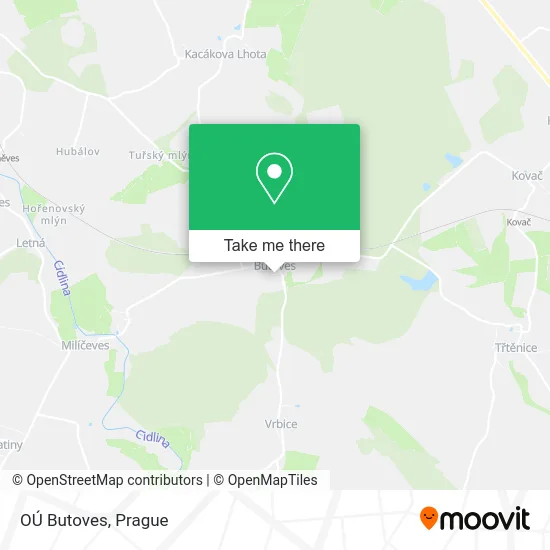 Карта OÚ Butoves