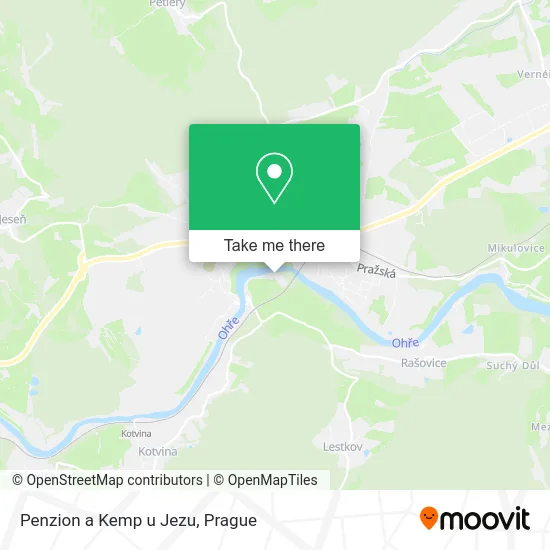 Карта Penzion a Kemp u Jezu
