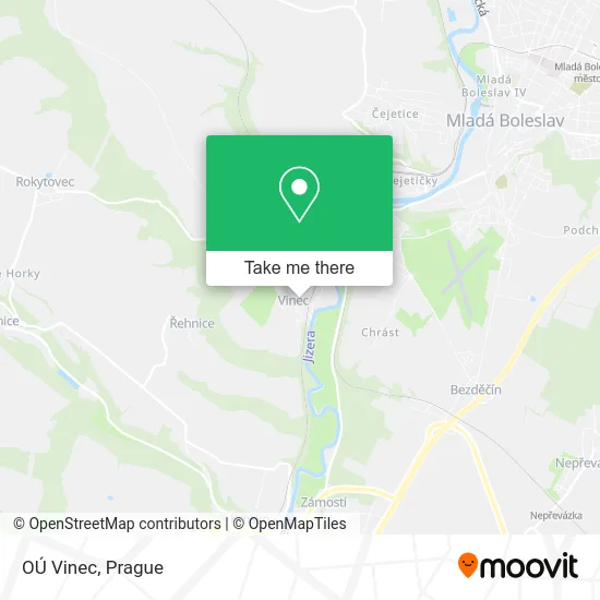 Карта OÚ Vinec