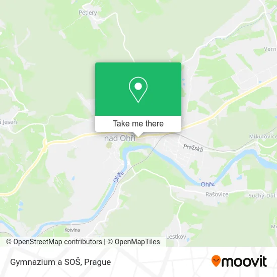 Карта Gymnazium a SOŠ