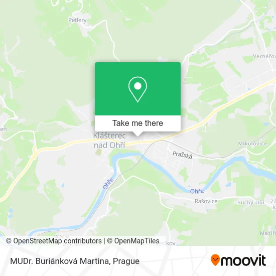 Карта MUDr. Buriánková Martina