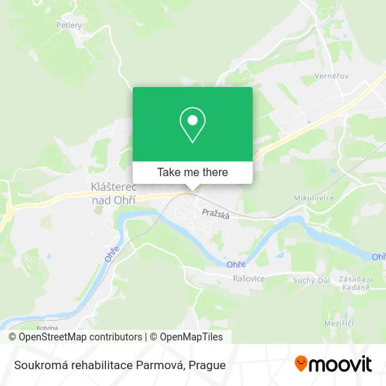 Карта Soukromá rehabilitace Parmová