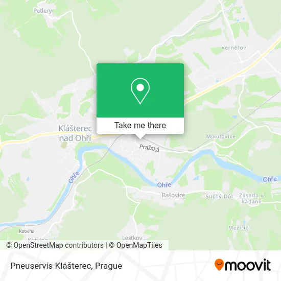 Карта Pneuservis Klášterec