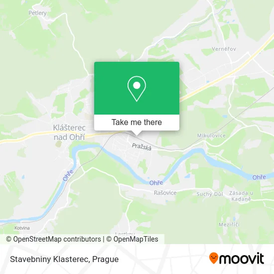 Карта Stavebniny Klasterec