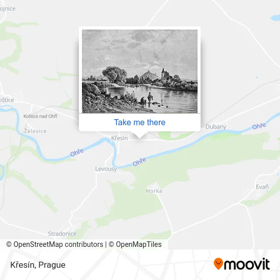 Křesín map