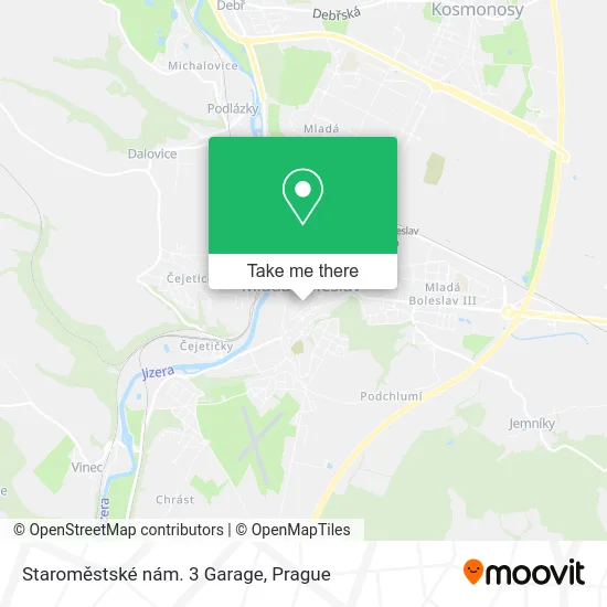 Карта Staroměstské nám. 3 Garage