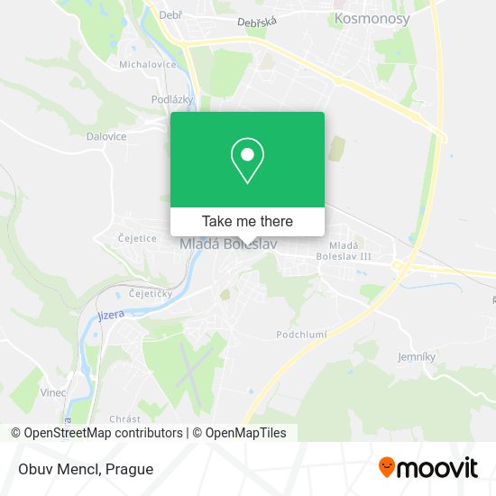Карта Obuv Mencl