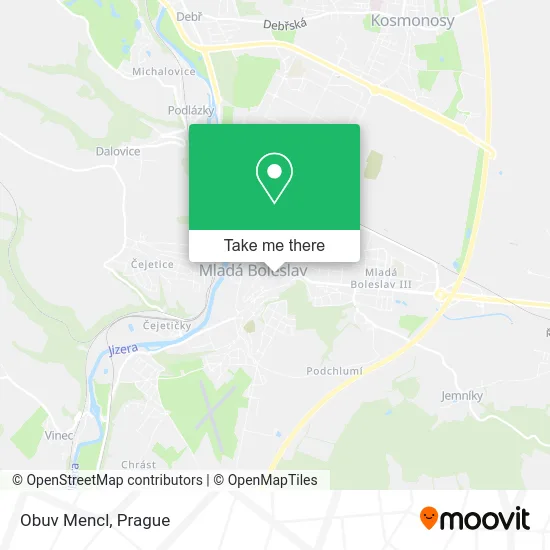 Карта Obuv Mencl