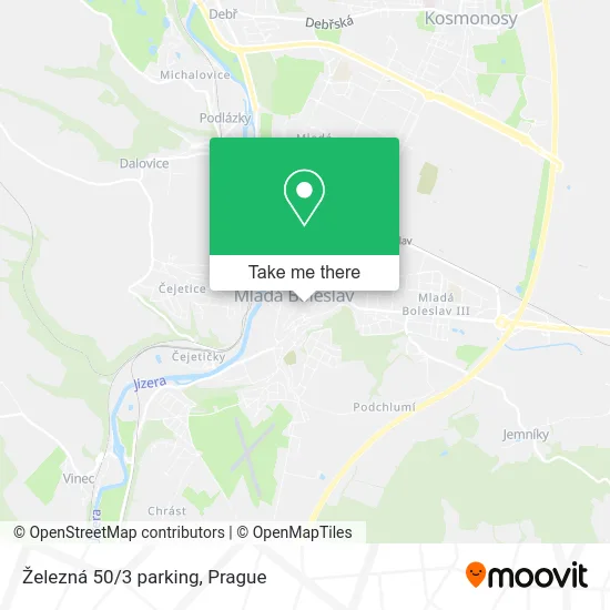 Карта Železná 50/3 parking