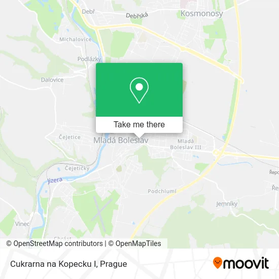 Карта Cukrarna na Kopecku I