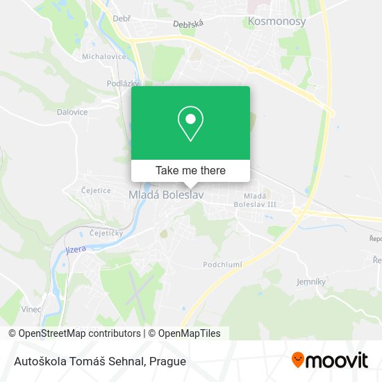 Карта Autoškola Tomáš Sehnal