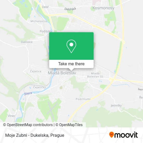 Карта Moje Zubni - Dukelska