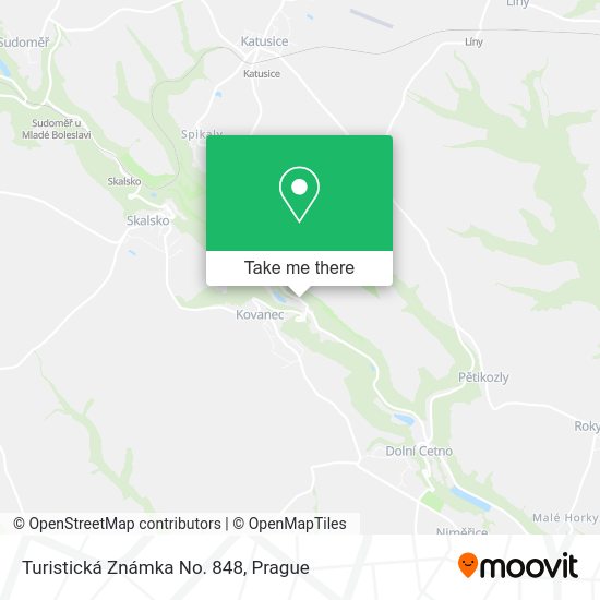 Карта Turistická Známka No. 848