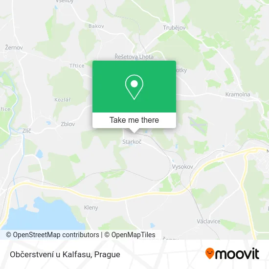 Карта Občerstvení u Kalfasu
