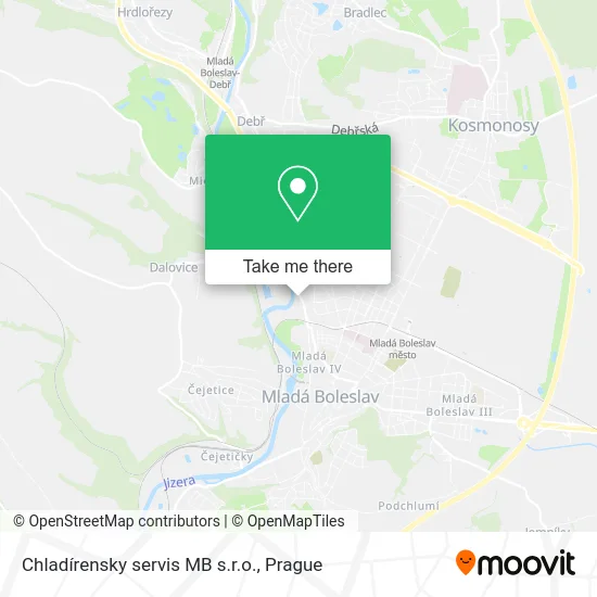 Карта Chladírensky servis MB s.r.o.