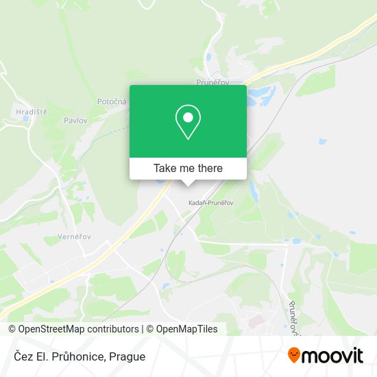 Карта Čez El. Průhonice