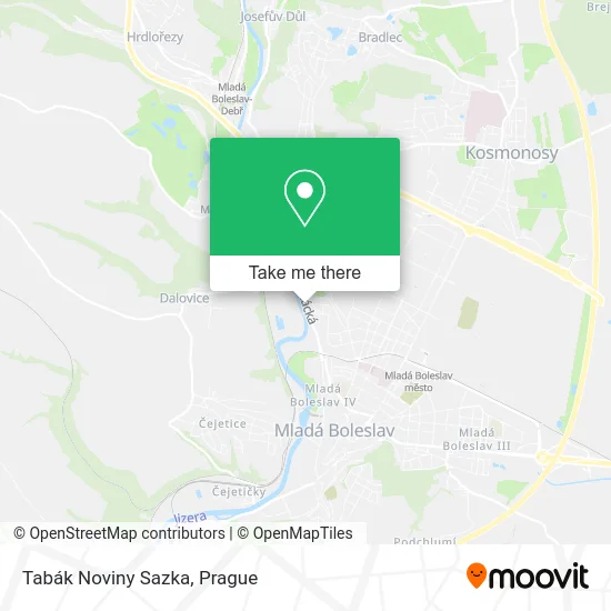 Карта Tabák Noviny Sazka