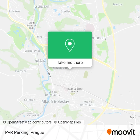 P+R Parking map