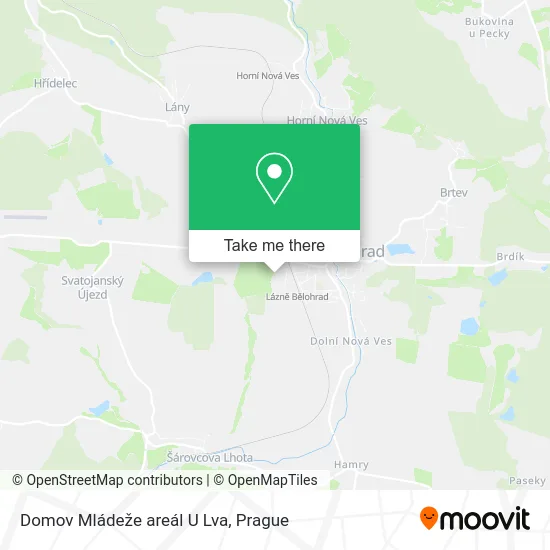 Карта Domov Mládeže areál U Lva