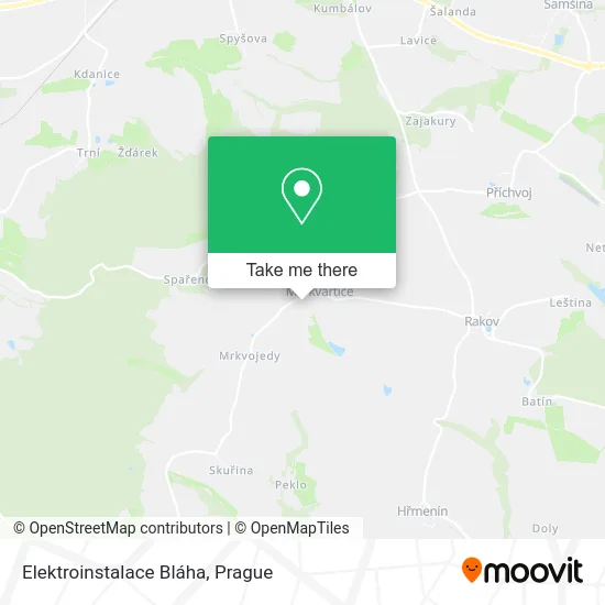 Карта Elektroinstalace Bláha