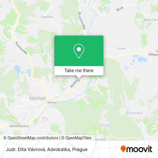 Карта Judr. Dita Vávrová, Advokátka