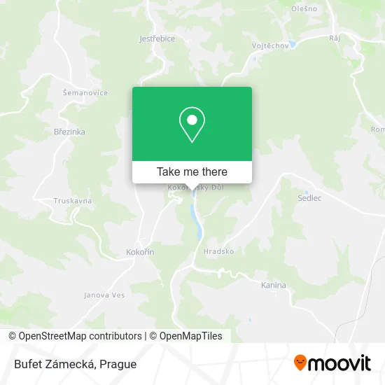 Карта Bufet Zámecká