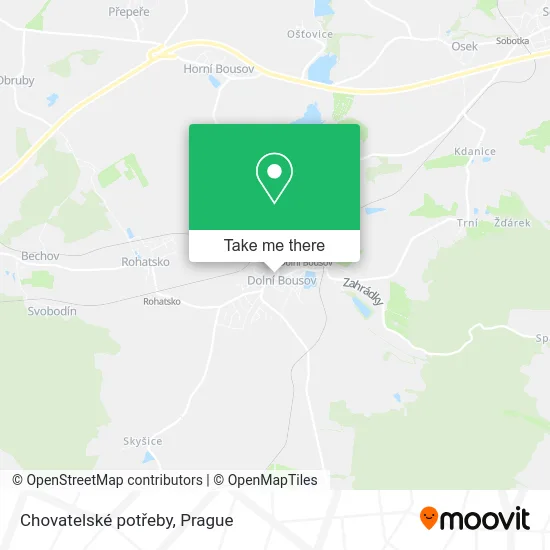 Карта Chovatelské potřeby