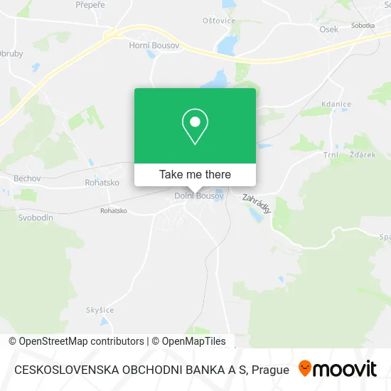Карта CESKOSLOVENSKA OBCHODNI BANKA A S