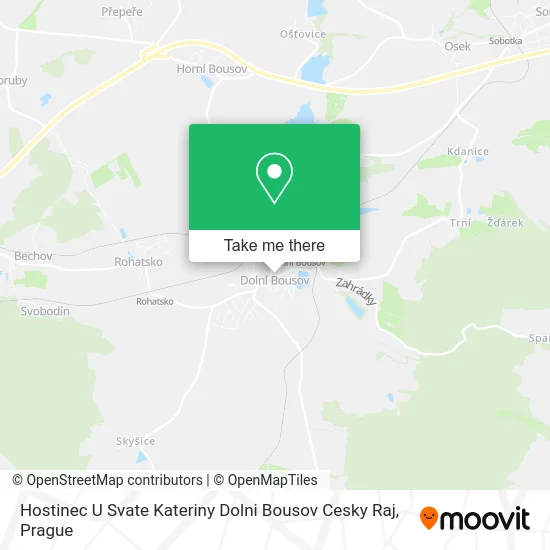 Карта Hostinec U Svate Kateriny Dolni Bousov Cesky Raj