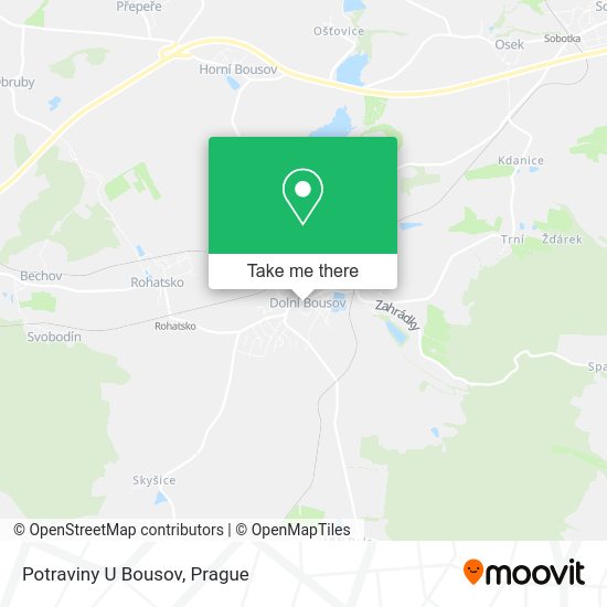 Карта Potraviny U Bousov