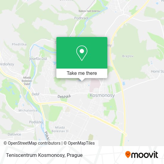 Карта Teniscentrum Kosmonosy