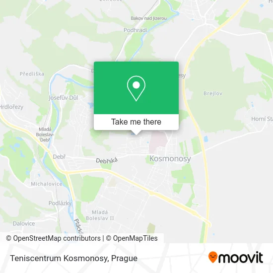 Карта Teniscentrum Kosmonosy