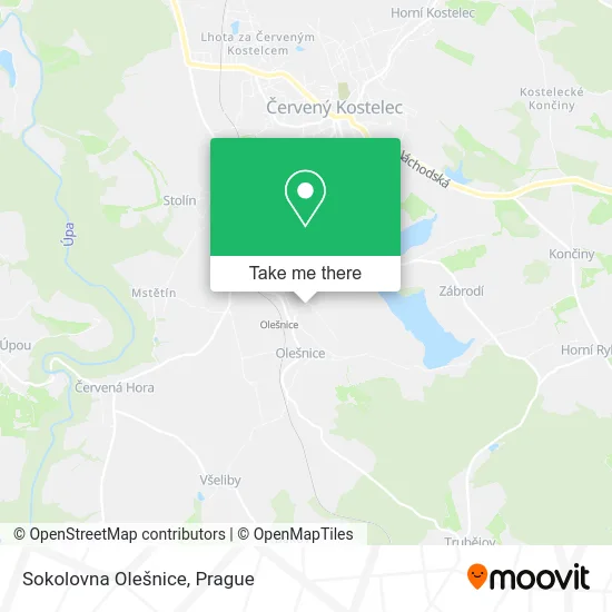 Карта Sokolovna Olešnice