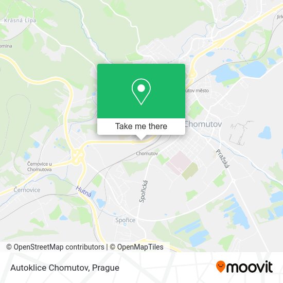 Карта Autoklice Chomutov