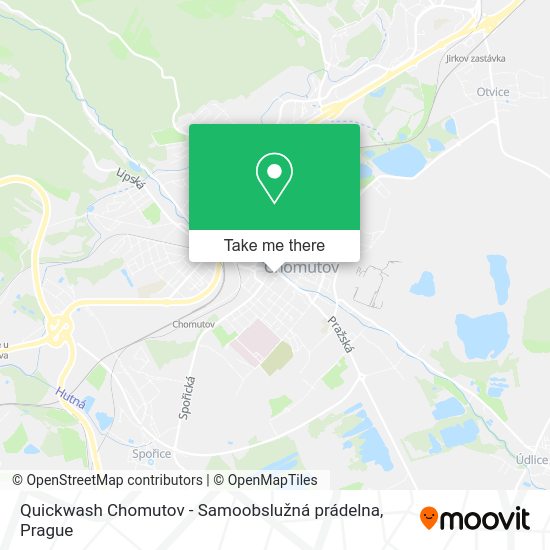 Карта Quickwash Chomutov - Samoobslužná prádelna