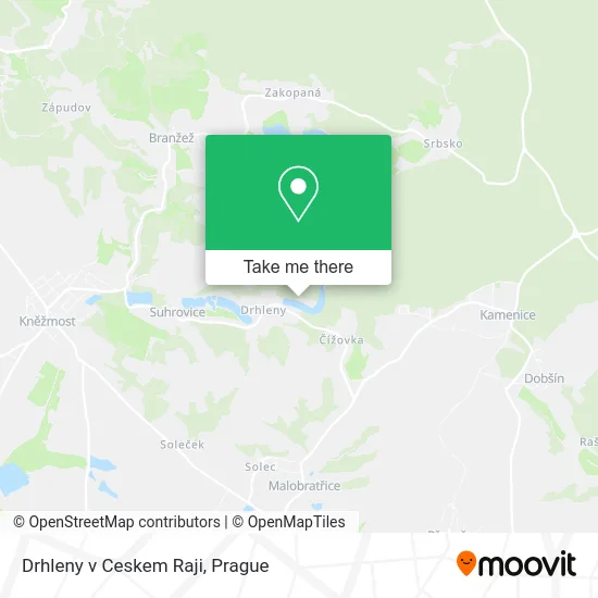 Карта Drhleny v Ceskem Raji