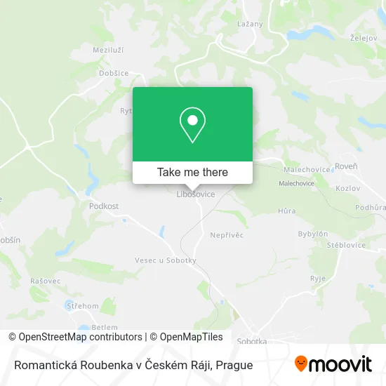 Карта Romantická Roubenka v Českém Ráji