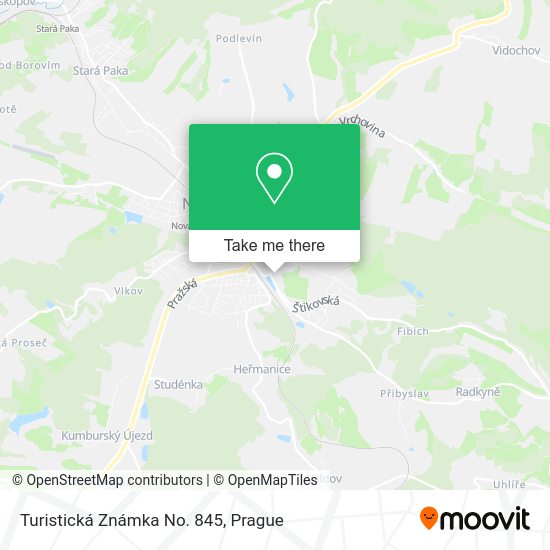 Карта Turistická Známka No. 845