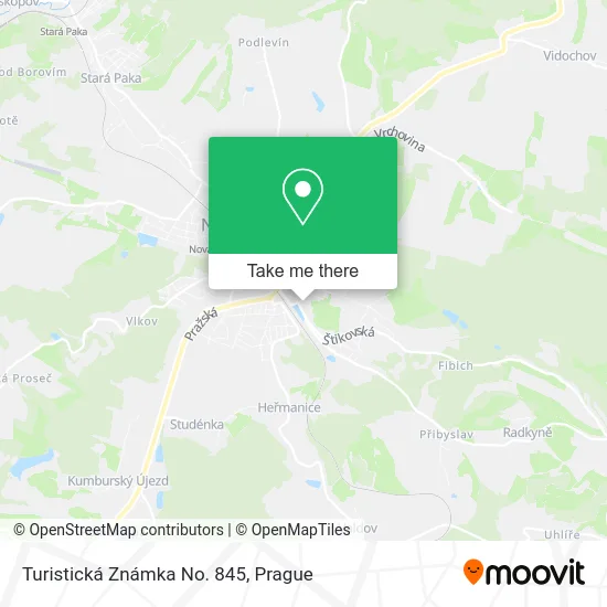 Карта Turistická Známka No. 845