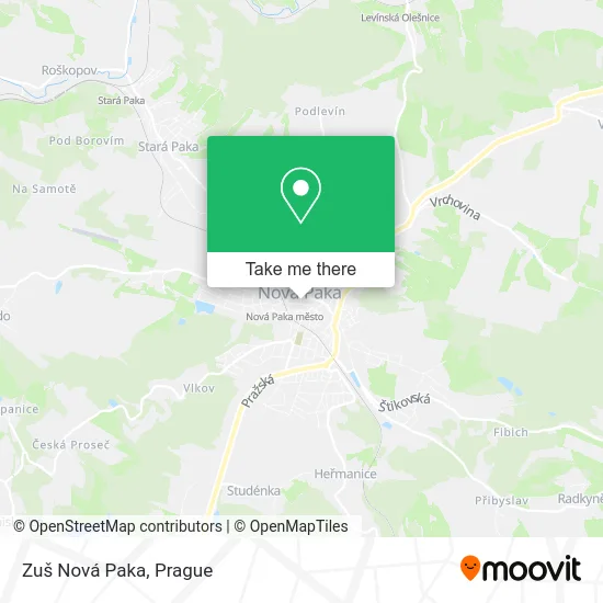 Карта Zuš Nová Paka