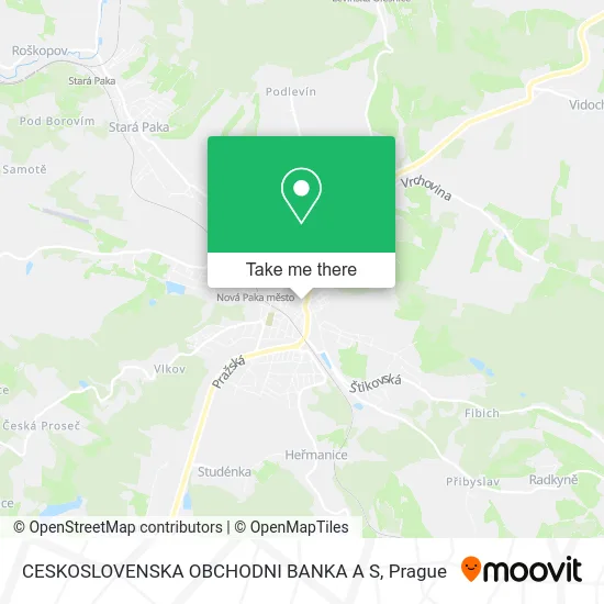 Карта CESKOSLOVENSKA OBCHODNI BANKA A S