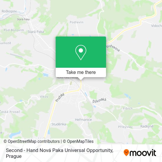 Карта Second - Hand Nová Paka Universal Opportunity