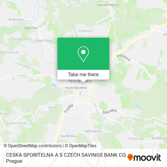 Карта CESKA SPORITELNA A S CZECH SAVINGS BANK CO