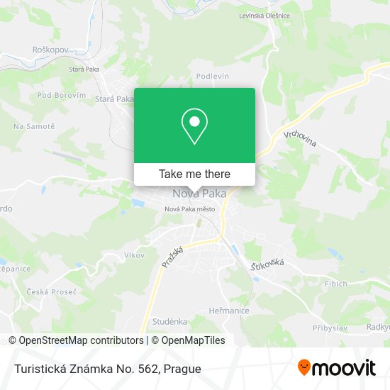 Карта Turistická Známka No. 562