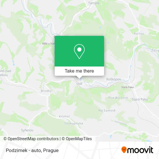 Карта Podzimek - auto
