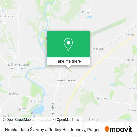Карта Hrobka Jana Švermy a Rodiny Hendrichovy