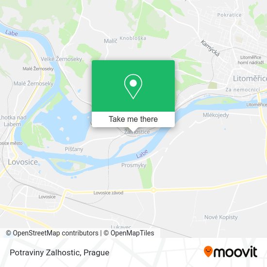 Карта Potraviny Zalhostic