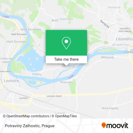 Карта Potraviny Zalhostic